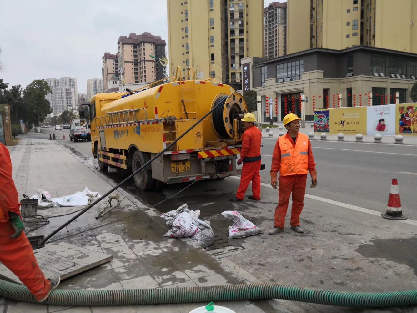 乌坡镇排污管道清淤-管道清洗